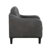 Gray 3pc Sofa Set Microfiber Upholstered