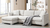 Sectional Sofa,L-shaped Luxury Couch Set with 2 Free pillows,4-seat Chenille