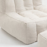 Fluffy White bean bag chair