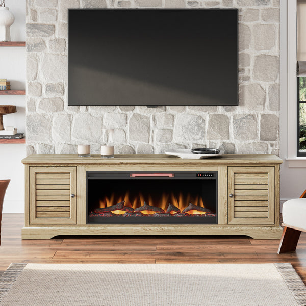 TV Stand Electric Fireplace for TVs up to 95 inches, Minimal Assembly