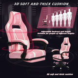 Black and Pink Ergonomic massage/rotary racing office gaming chair