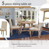 5-Piece Farmhouse Dining Table Set