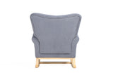 Grey Modern Rocking Chair Upholstered