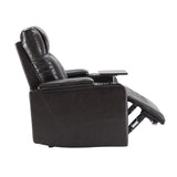 Power Motion Recliner with USB Charging Port and Hidden Arm Storage 2 Cup Holders