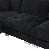 Sectional Sofa,L-shaped Luxury Couch Set with 2 Free pillows,4-seat Chenille