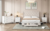 Queen 4-Piece Bedroom Set Upholstered Bed