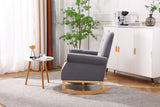 Grey Modern Rocking Chair Upholstered