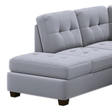 Sectional Sofa with Reversible Chaise Lounge, L-Shaped Couch with Storage Ottoman and Cup Holders