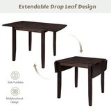 3-Piece Wood Drop Leaf Breakfast Nook Dining Table Set