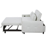 Pull-out Sofa Bed Convertible Couch 2 Seat Loveseat Sofa Modern Sleeper Sofa with USB Ports