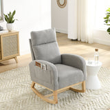 High Backrest Living Room Lounge Arm Rocking Chair