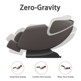 Brown Massage Chair Recliner with Zero Gravity, Full Body Airbag Massage with Bluetooth Speaker