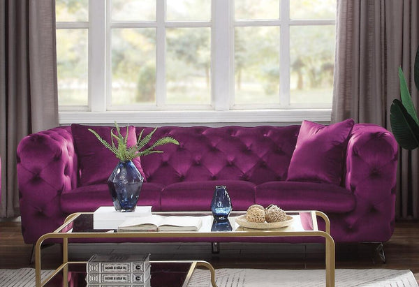 Sofa, Purple Fabric