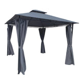 10x10 Ft Grey Outdoor Patio Garden Gazebo