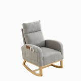 High Backrest Living Room Lounge Arm Rocking Chair