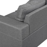 Sofa Set for Living Room with L Shape Chaise Lounge, cup holder - grey