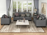 Piece Living Room Set with tufted cushions.