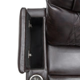 Power Motion Recliner with USB Charging Port and Hidden Arm Storage 2 Cup Holders