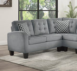 Gray Reversible 4-Piece Sectional Sofa