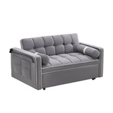 Pull Out Sleeper Sofa Couch, Gray