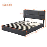 Queen 2 Piece Bedroom Set Upholstered Platform Bed