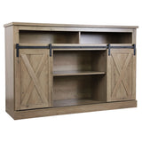 TV Stand Sliding Barn Door Farmhouse Wood Entertainment Center, Storage Cabinet