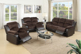 Brown Reclining Motion Sofa 1 pc