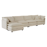 Sofa for Living Room,U Shaped Couch 5 Seater Convertible Sectional Couch with 1 Ottoman