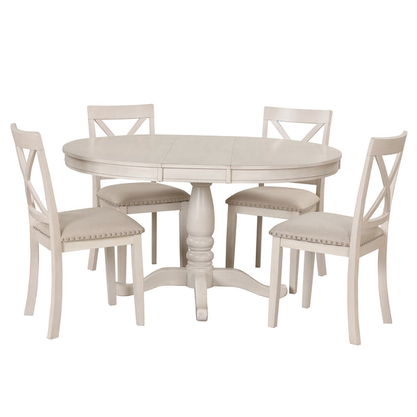 Modern Dining Table Set for 4,Round Table