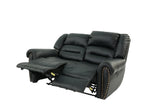 Black 1pc Reclining Loveseat Bonded Leather