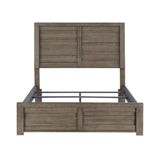 Queen Rustic Style Gray Finish Wooden Bedroom Furniture