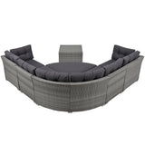 Patio Furniture Set Outdoor Furniture Daybed Rattan Sectional Furniture Set Patio Seating Group With Cushions and Center Table for Patio, Lawn, Backyard, Pool, Grey