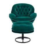 Accent chair  TV Chair  Living room Chair  with Ottoman-GREEN