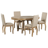 5-Piece Farmhouse Dining Table Set