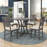 5-Piece Round Dining Table and Chair Set