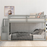 Twin over Twin Floor Bunk Bed