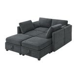 Grey Chenille Modular Sectional Sofa