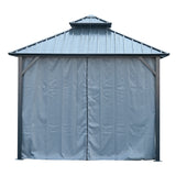 10*10FT patic gazebo,alu gazebo with steel canopy,Outdoor Permanent Hardtop Gazebo Canopy for Patio, Garden, Backyard