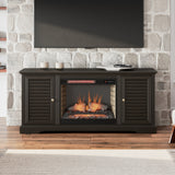 Devine 68 inch Electric Fireplace TV Console for TVs up to 80 inches, Clove finish