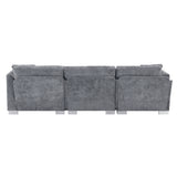 Modern Cloud Sectional Sofa,L-shaped Luxury Couch Set with 2 Free pillows