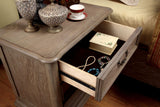 Rustic Natural Tone Finish Solid 1pc Nightstand