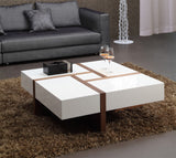 Makai White & Walnut Coffee Table