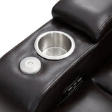 Power Motion Recliner with USB Charging Port and Hidden Arm Storage 2 Cup Holders