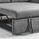 Modern Convertible Sofa Bed with 2 Detachable Arm Pockets