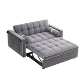 Pull Out Sleeper Sofa Couch, Gray