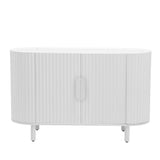 U-Style Curved Design Light Luxury Sideboard with Adjustable Shelves