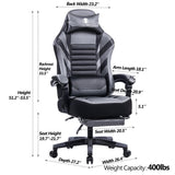 Grey gaming chair