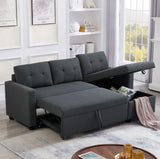 Pull Out Sectional Sofa with Storage Chaise