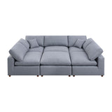 Grey Modern Modular Sectional Sofa Set, Self-customization Design Sofa