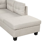 Modern Sectional Sofa with Storage Ottoman, L-Shape Couch